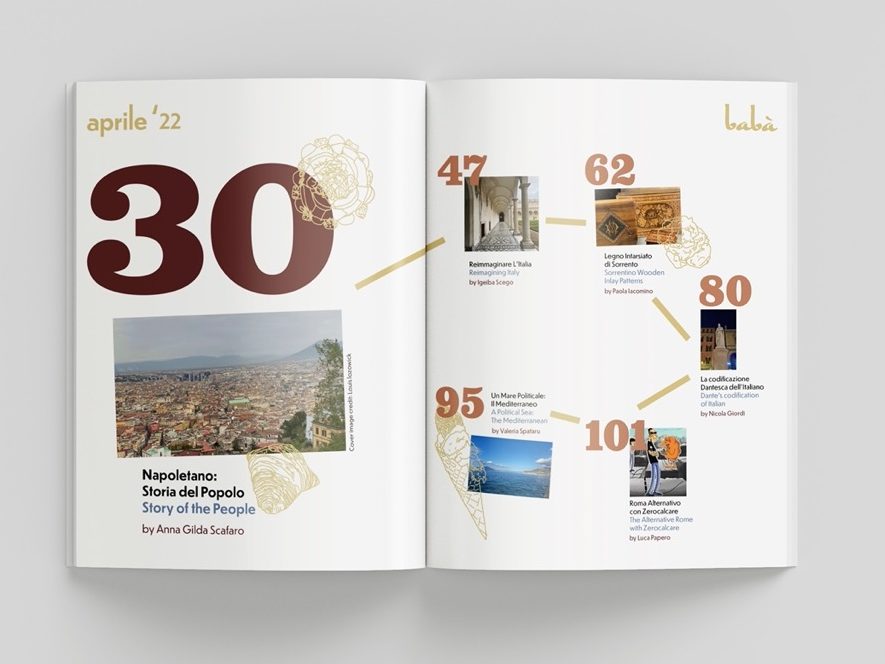 Babà magazine table of contents